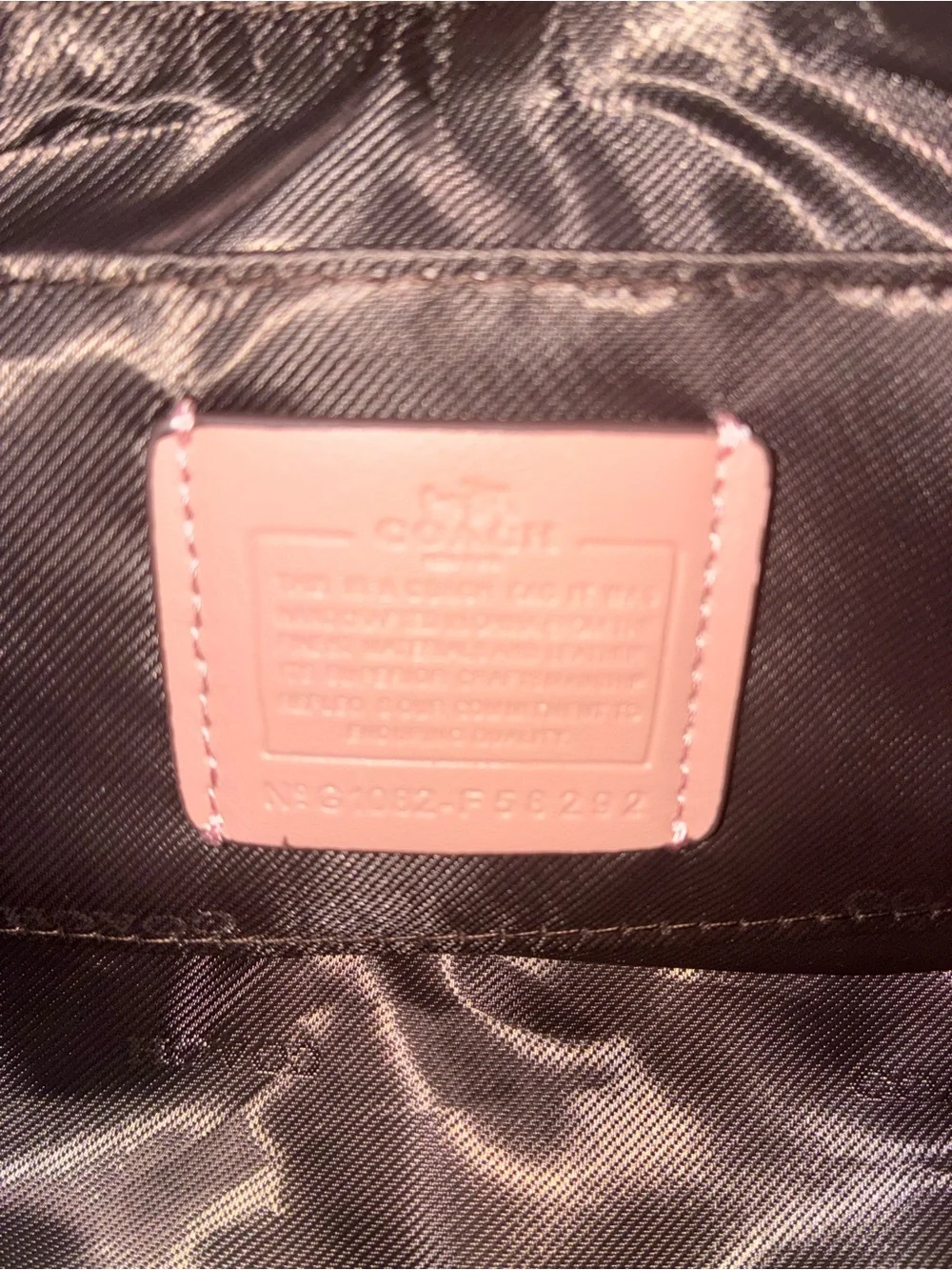 Coach Pastel Pink Signature Canvas Shoulder Bag with Gold Hardware